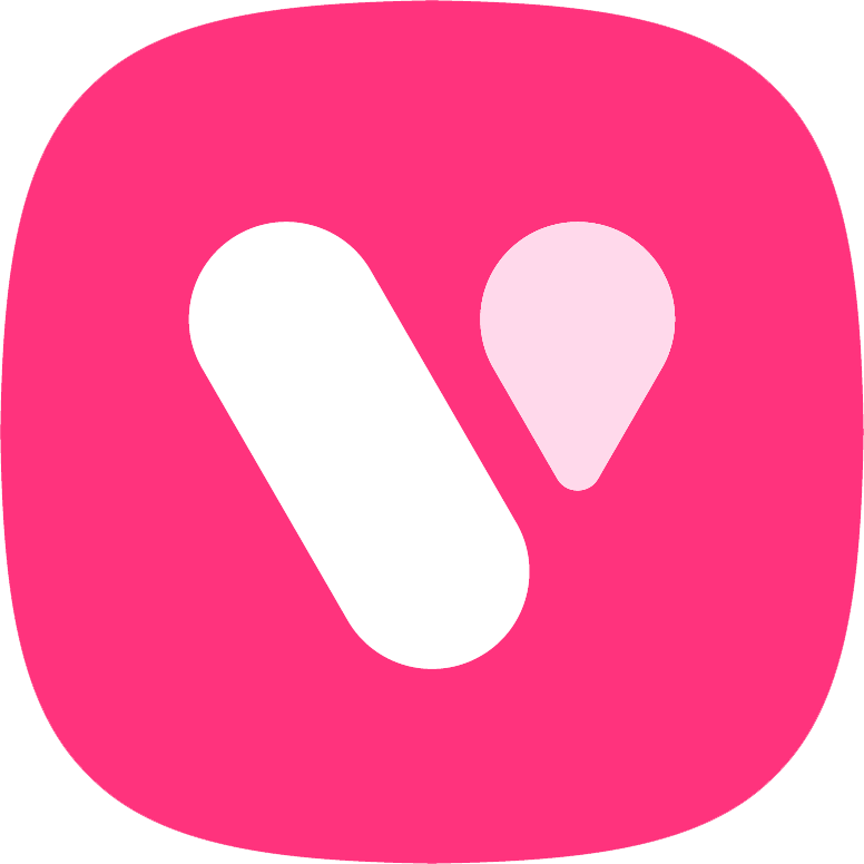 A stylised V, which is a simple logo for Vivid Everywhere